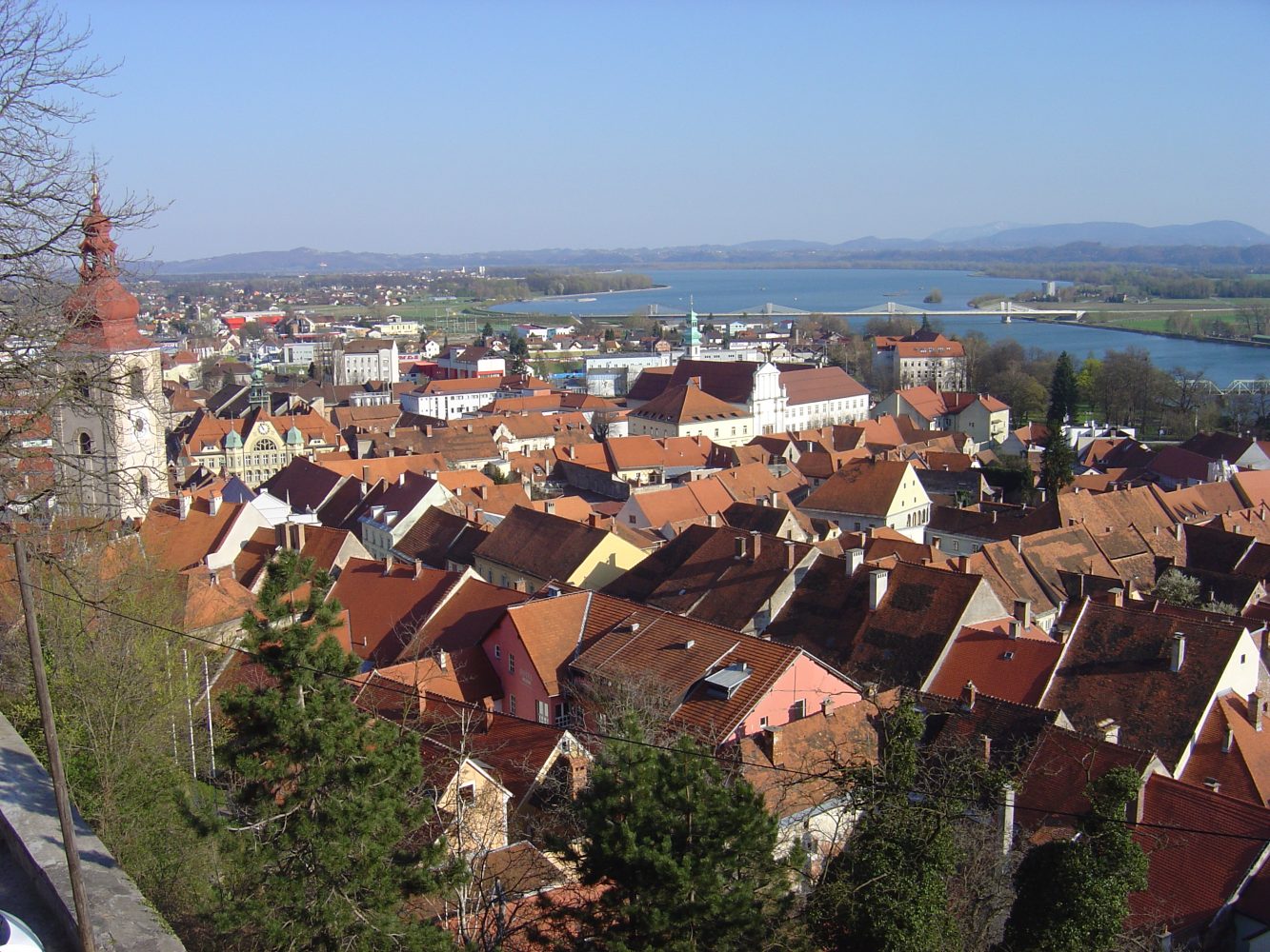 Vue de Ptuj depuis le chateau