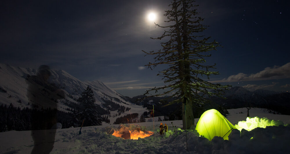 Bivouac sous la pleine lune