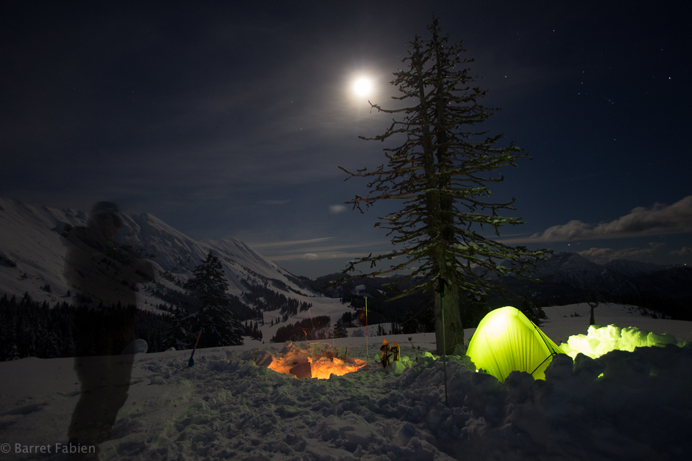 Bivouac sous la pleine lune